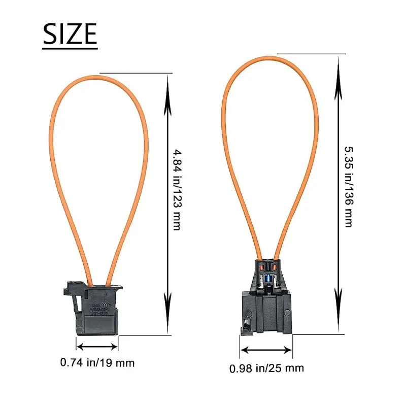 Adapter Cable Male MOST Fiber Optical Optic Loop Bypass 1Pc for Audi BMW Porsche Mercedes-Benz