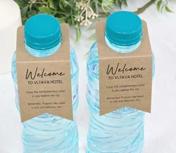 50pcs Personalized WELCOME bottle tags for hotel and Airbnb (Small size)