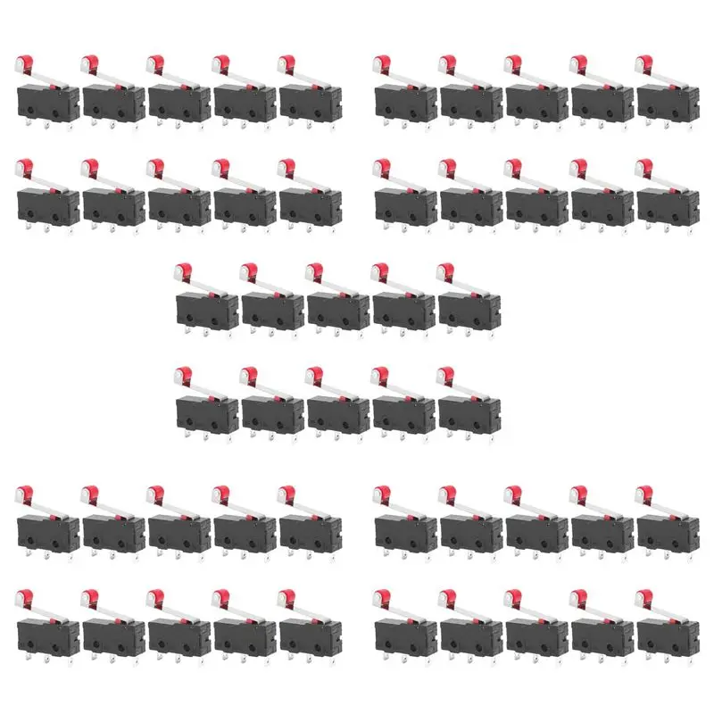 

A36T-50 Pcs Mini Micro-Limit Switch Roller Lever SPDT Snap Action LOT
