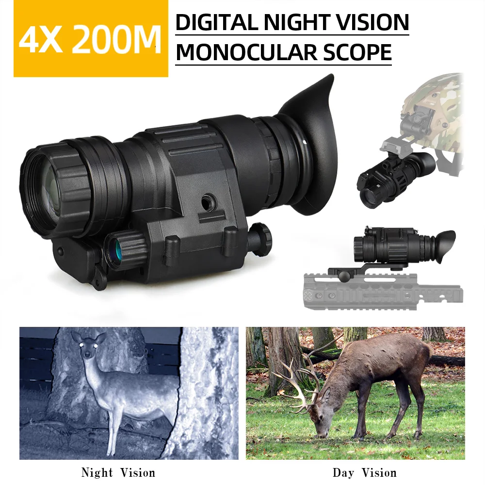 

Eagleeye4X Digital Night Vision IR Illumination Scope Monocular Device Mount On The Helmet Rifle Scope OS27-0027