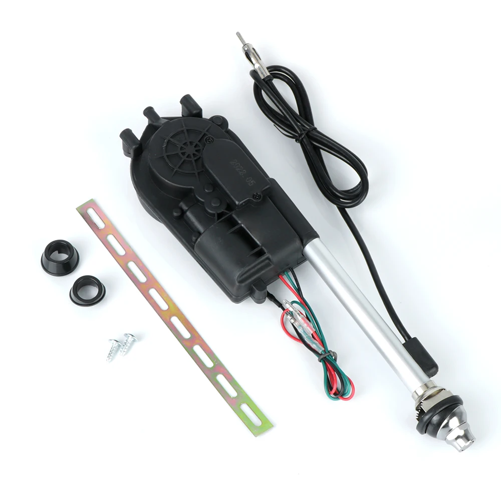 For Car SUV AM FM Radio 12V Exterior Vehicle Aerials Waterproof Electric Power Automatic Telescopic Antenna