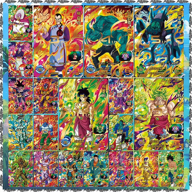 Bandai Anime Superhero Dragon Ball Rare MCP Game Turles Lord Slug Cooler Broly Frieza Beerus Collectible Cards Birthday Toy Gift