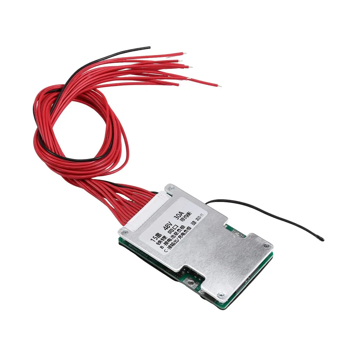 A10I For 15S 48V 30A LiFePO4 PCB Protection Board with Balance Wire and ,Common Port,Ten Protection Functions