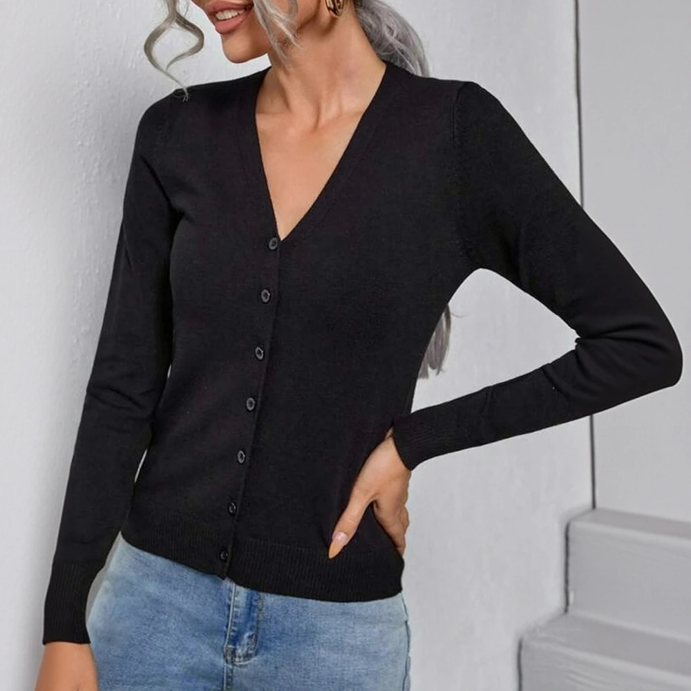 

Xiyin женский однобортный кардиган с длинными рукавами, свитер в европейском и американском стиле, модная трикотажная верхняя одежда