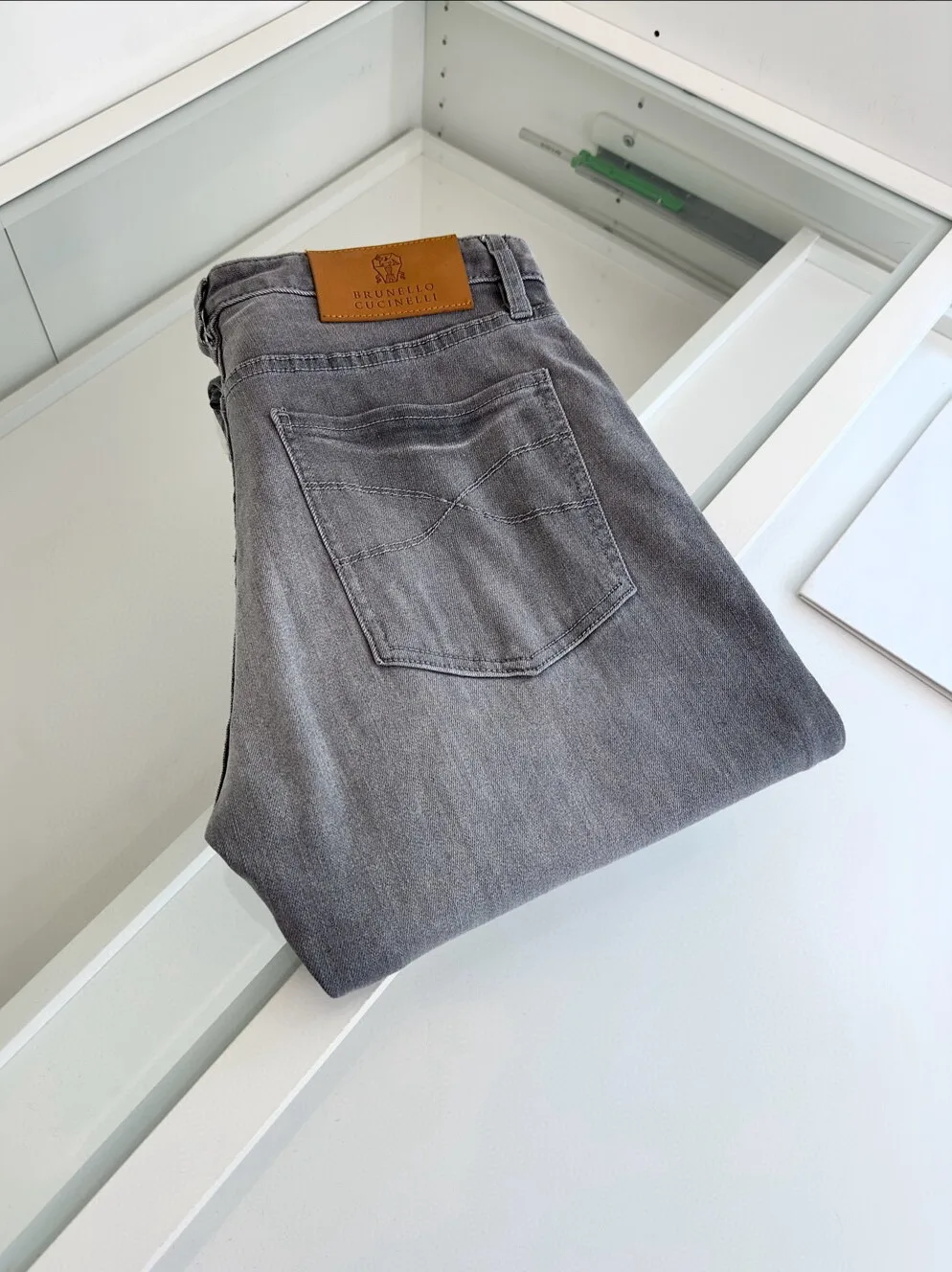 

Italy BC old money style men's clothing 25 spring and summer new washed gray fashion business casual small straight jeans