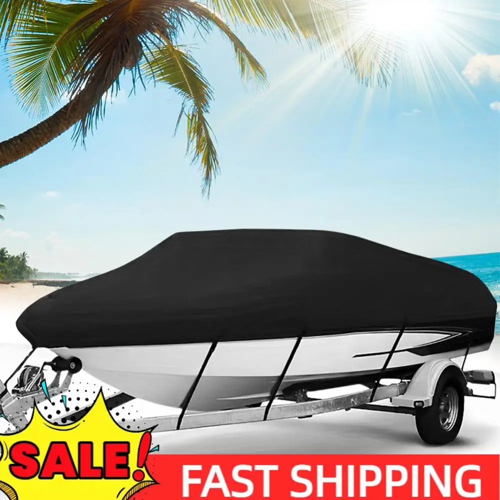 

Чехол для лодки 14-16 футов, ткань Оксфорд 210D, чехол для парусных лодок, водонепроницаемый V-образный чехол для защиты корпуса для яхт, моторов, гребных лодок