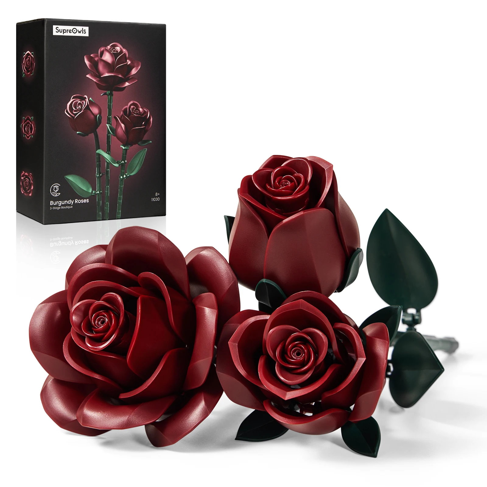 SupreOwls Rosen-Blumen-Bouquet-Bauset, botanisches, dunkles, gotisches Dekor, Heimdekoration, Füllmaterial für Körbe, Spielzeug für Erwachsene, Geburtstagsgeschenke für Mütter – Detail 1