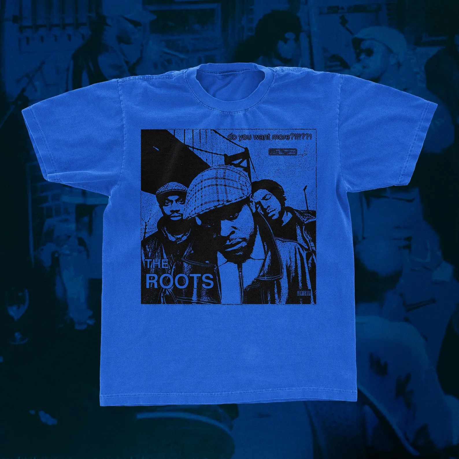 The Roots T-Shirt Do You Want More?!!!??! Questlove Black Thought 90s Rap