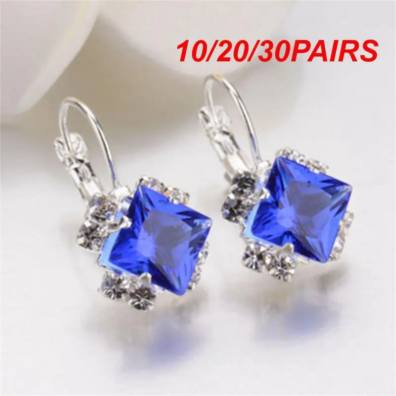 10/20/30PAIRS Geometric High-quality Materials Fashionable Unique Design European And American Style Gemstone Earrings