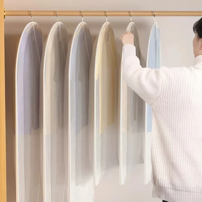 Custodia protettiva per indumenti antipolvere Custodia per vestiti completamente chiusa con cerniera Borse per vestiti appese Borsa per riporre vestiti durevole