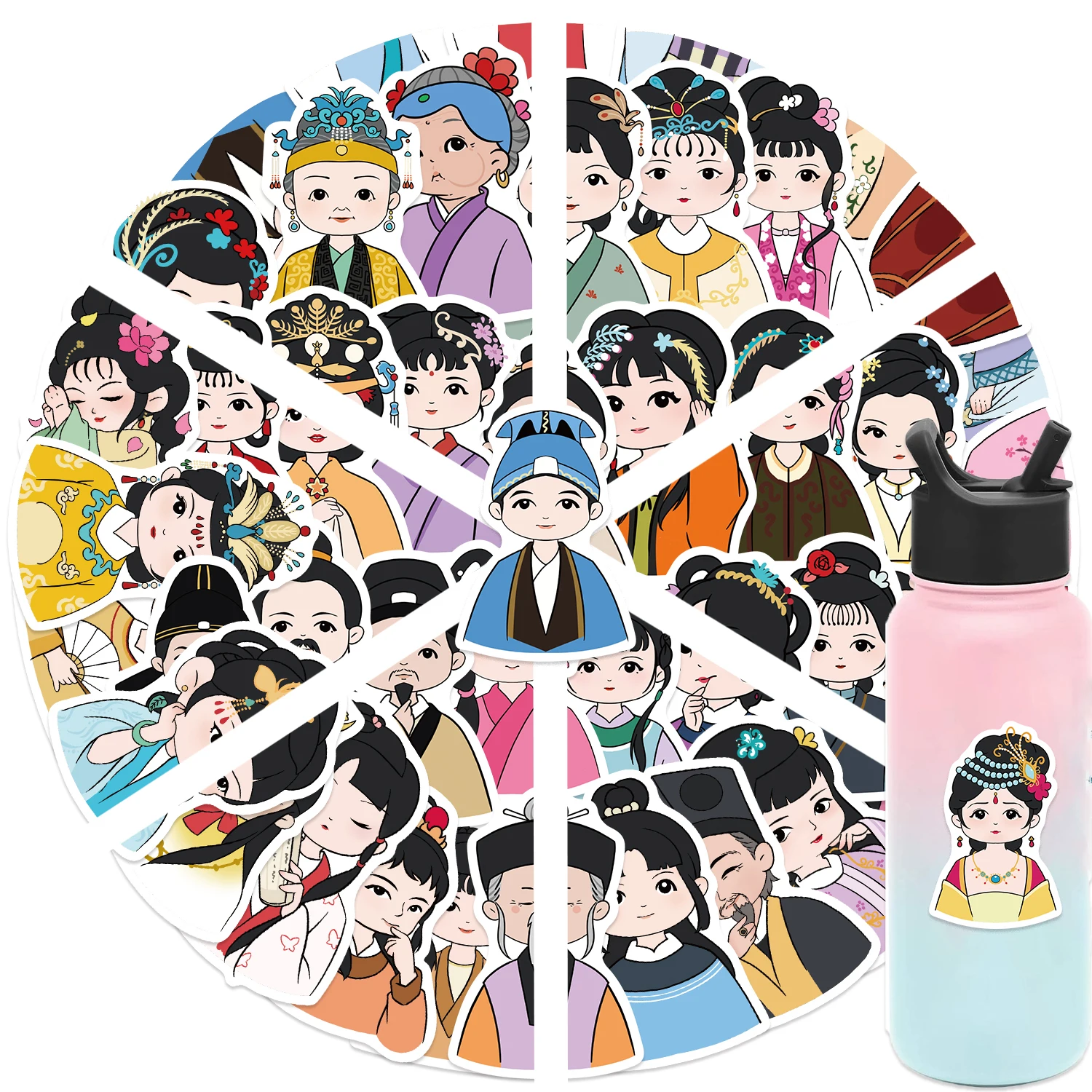 50pcs Ancient Celebrity Character Stickers For Motivational Award Class DIY Decoration Laptops Phones Books Instruments