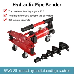 6T/10T Hydraulic Rebar Bender Manual Copper Tube Bending Machine 10-25MM Steel Pipe Bending Tool Powerful Hydraulic Plier