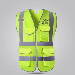 New Nigh Visibility Reflective Safety Vest High-Quality Motorcycle Riding Vest Night Running Safety Vest