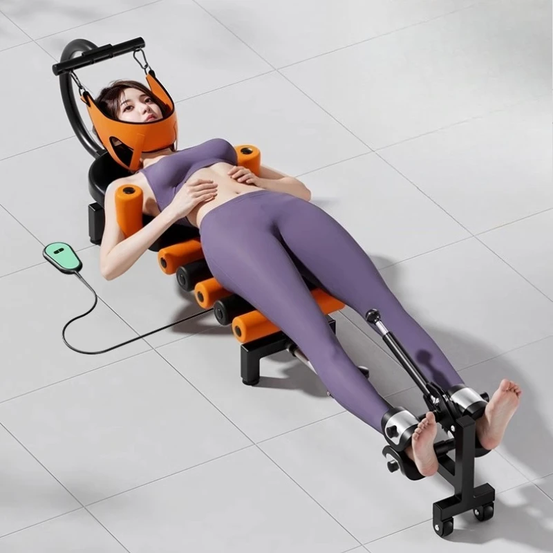 Lumbar spine stretching retractor leg doctor household inverted machine hanging neck height training bed spine cervical spine