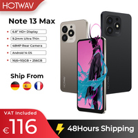 [Ship From Germany] HOTWAV Note 13 Max Mobile Phone 6.8'' HD+ Android 14 6GB 256GB Cellphone 48MP 5160mAh Ultra-Thin Smartphone