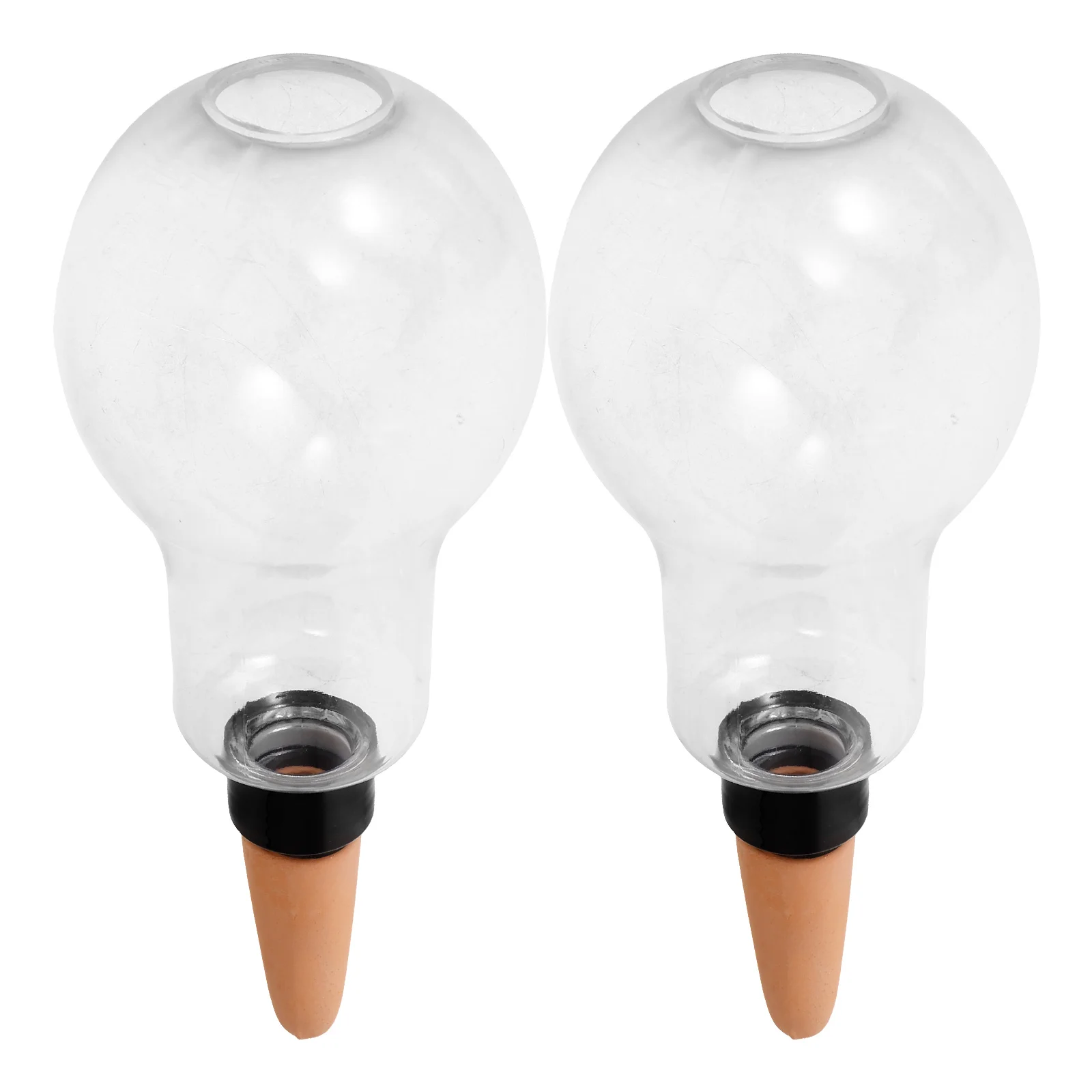 

2 Pcs Automatic Plant Waterer Succulents Dripper Watering Device Light Bulbs Ceramic Globes Ceramics Self
