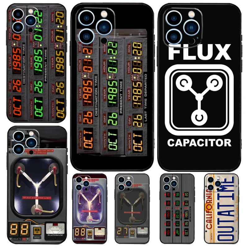 Чехол с конденсатором Flux «Назад в будущее» для iPhone 17 Pro Max 17 Air 11 14 15 16 Pro Max 12 13 mini 16 Plus 16e, чехол для телефона