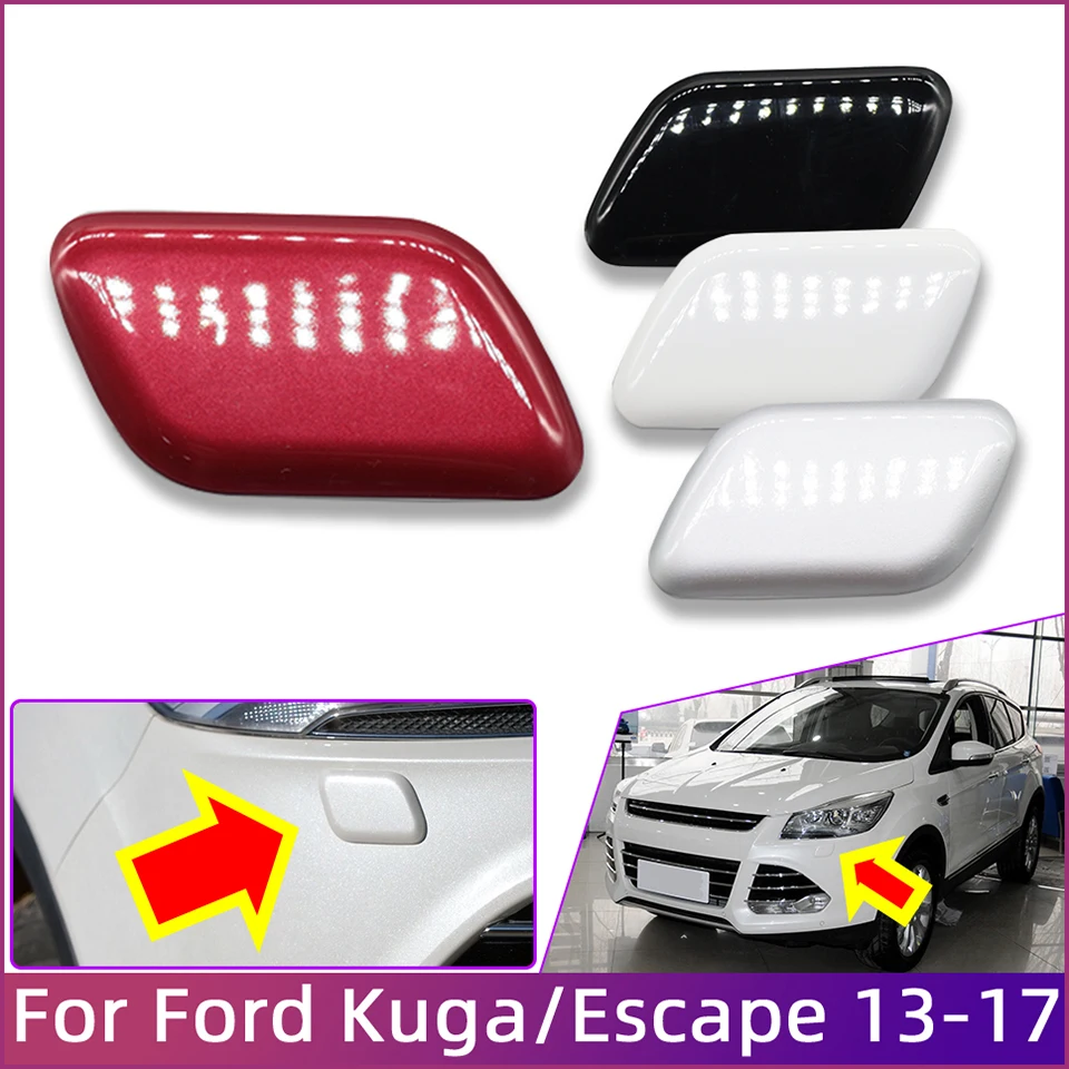 For Ford Kuga 2013 2014 2015 2016 2017 Escape 2017 2018 2019 Front Bumper Headlight Washer Spray Nozzle Cover Cap Shell Lid Trim