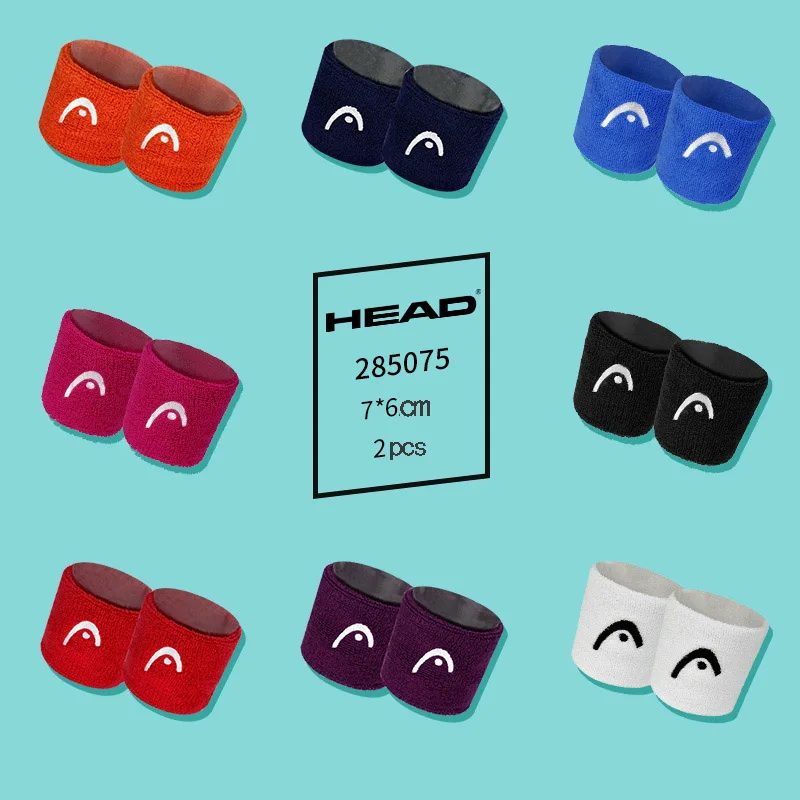 Original HEAD Tennis Wristband Badminton Sport Wristband Cotton Comfortable Sweat Wiping Non Slip Wristband