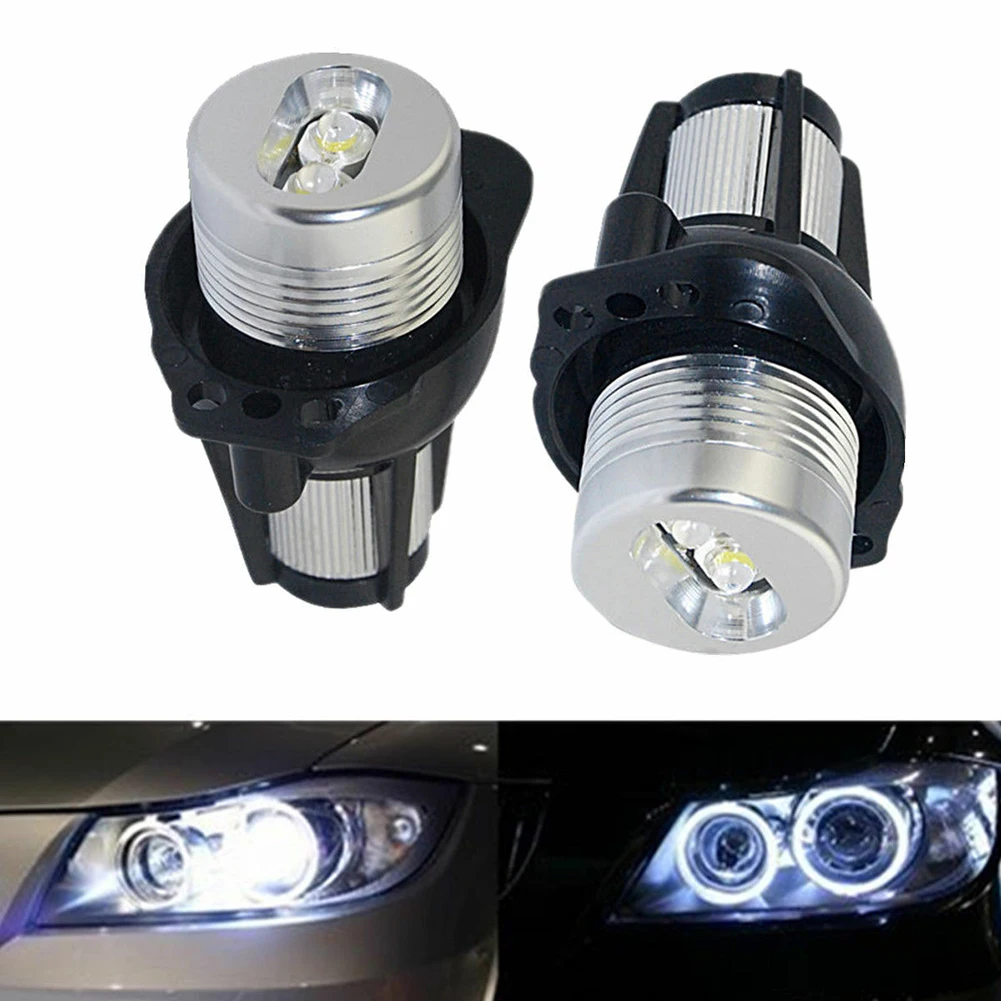 For BMW E90 E91 2006-2008 Lamp LED Bulbs LED 12W Pair Bulb Lamp LED Eyes Marker Light White 6000K Newest Wholesale Hot Sale