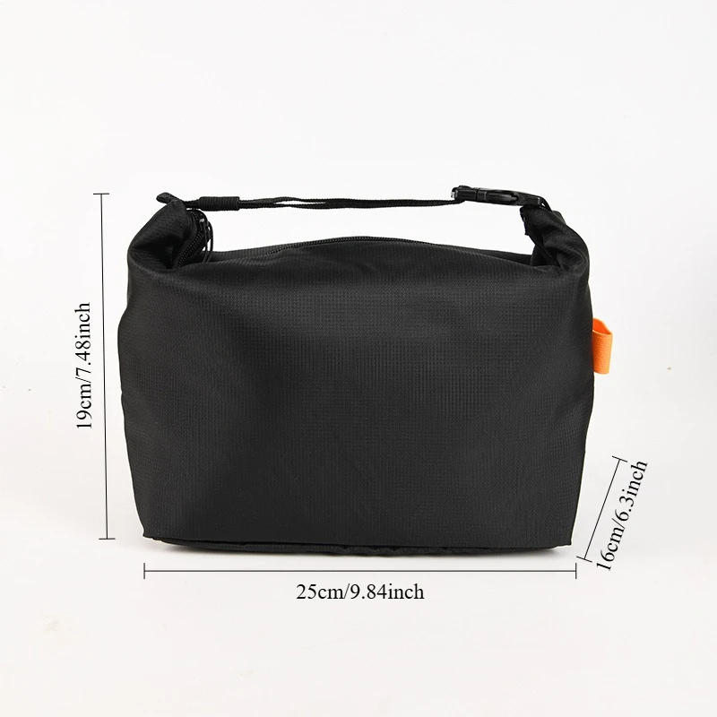 Isolierte Lunchtasche, große Kapazität, faltbar, wasserdicht, mit Aluminiumfolienfutter, Kühlbox für Büro, Reisen und Picknicks. – Detail 1