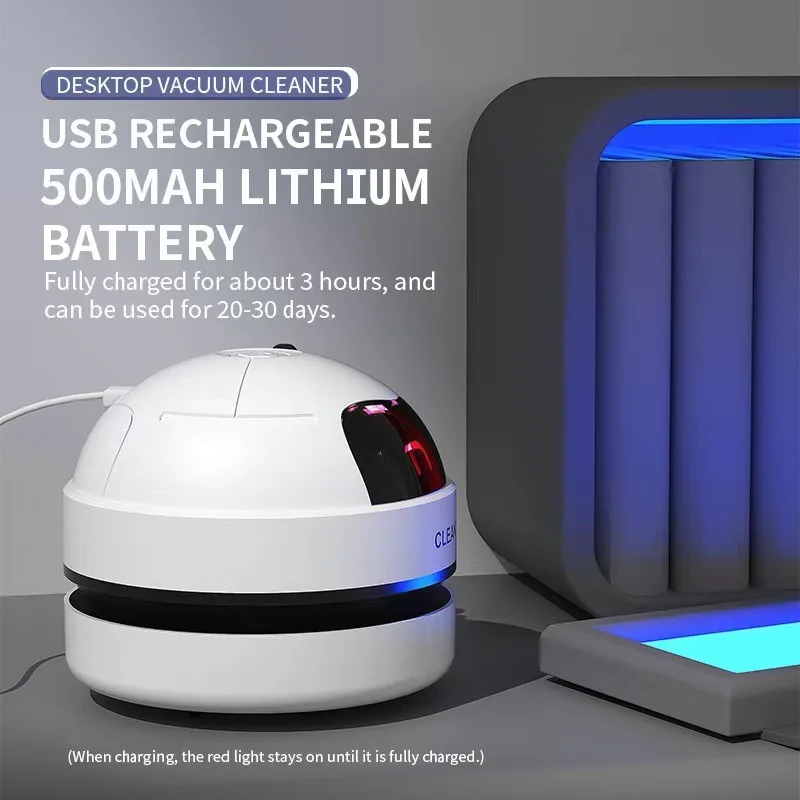 مكنسة كهربائية محمولة جديدة لسطح المكتب USB صغيرة أوتوماتيكية بالكامل، أجهزة منزلية لاسلكية من النوع الجاف