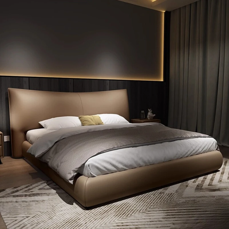 

Space Saving Headboards Bed Leather Human Dog Modern Wooden Floor Safe Massage Bed Headboards Sleeping Beliche Home Furniture