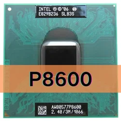 코어 2 듀오 듀얼 코어 듀얼 스레드 CPU 소켓 PGA, P8600, SLB3S, SLGA4, SLGFD, 2.4GHz, 3M, 25W