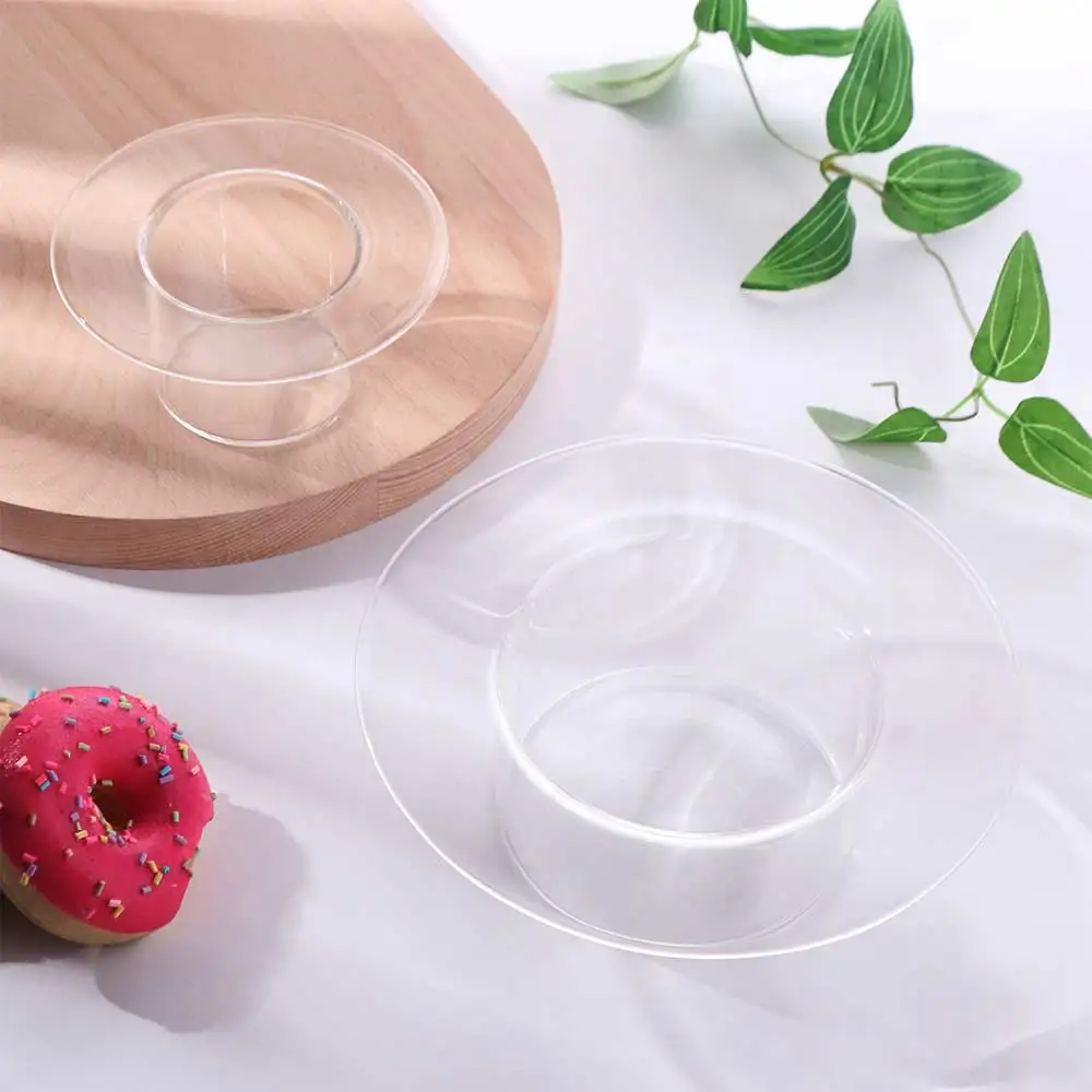 Home Decoration Transparent Glass Bowl Decorative Straw Hat Shaped Yogurt Bowl Household Juice Cup Breakfast