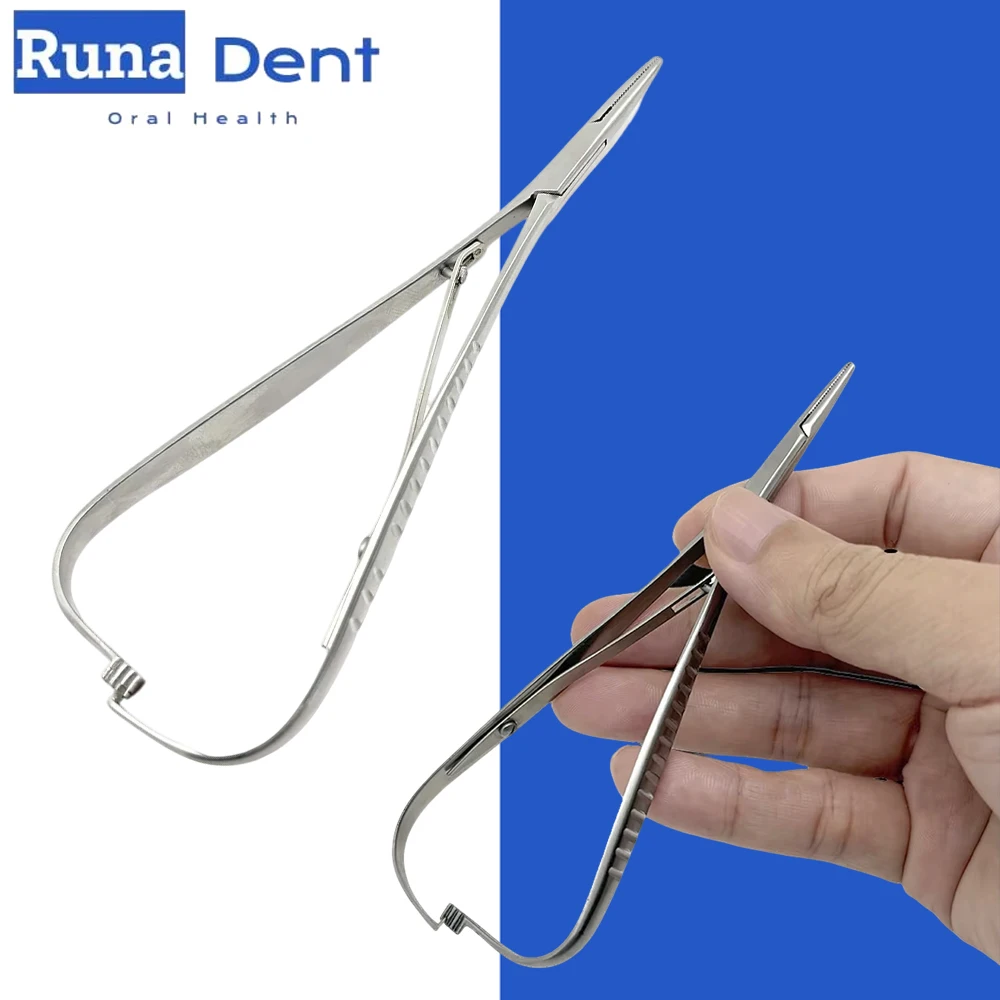 Dental Orthodontic Elastic Ligature Tie Placement Holder Mathieu Fine Beak Ring Hemostatic Forceps Kit