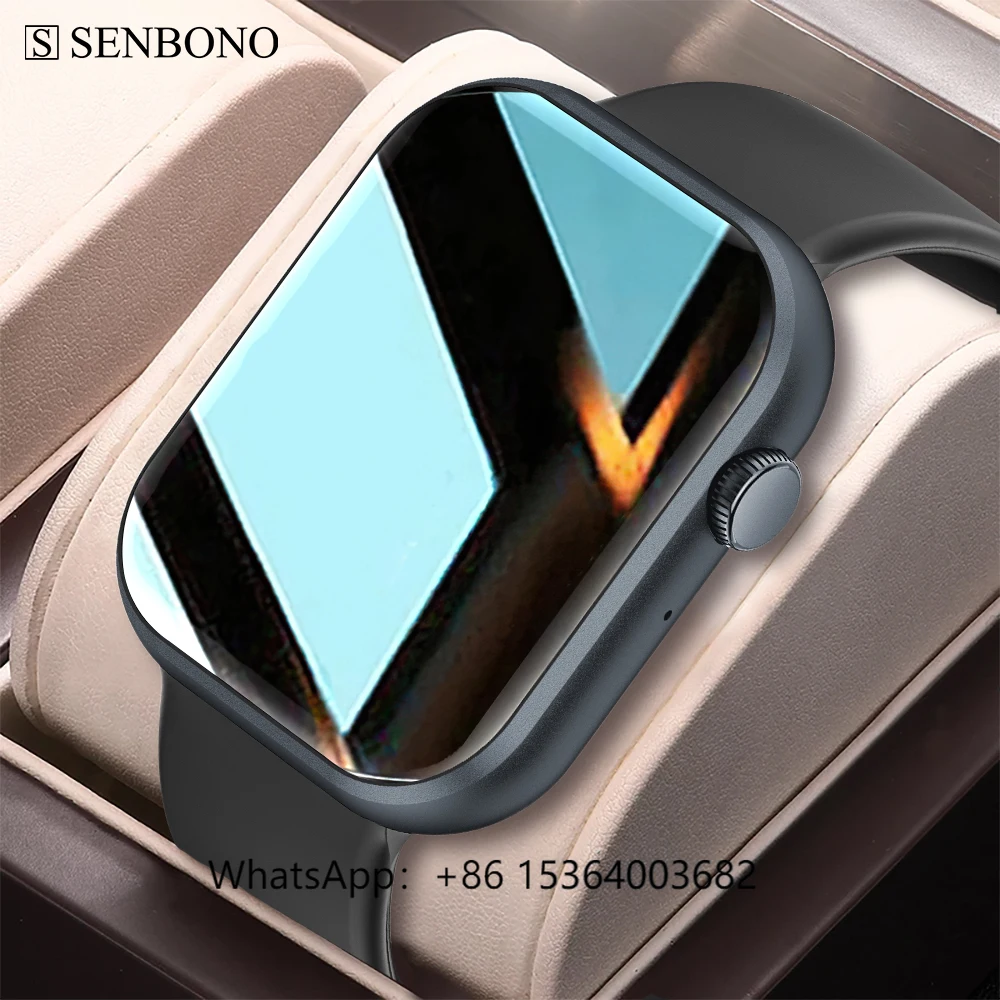 

TJXL-SENBONO G20 OEM ODM Square Smart Watch Men BT Dial Call HD Large Screen Watch Sport Men Smartwatch Women for IOS Android Xi