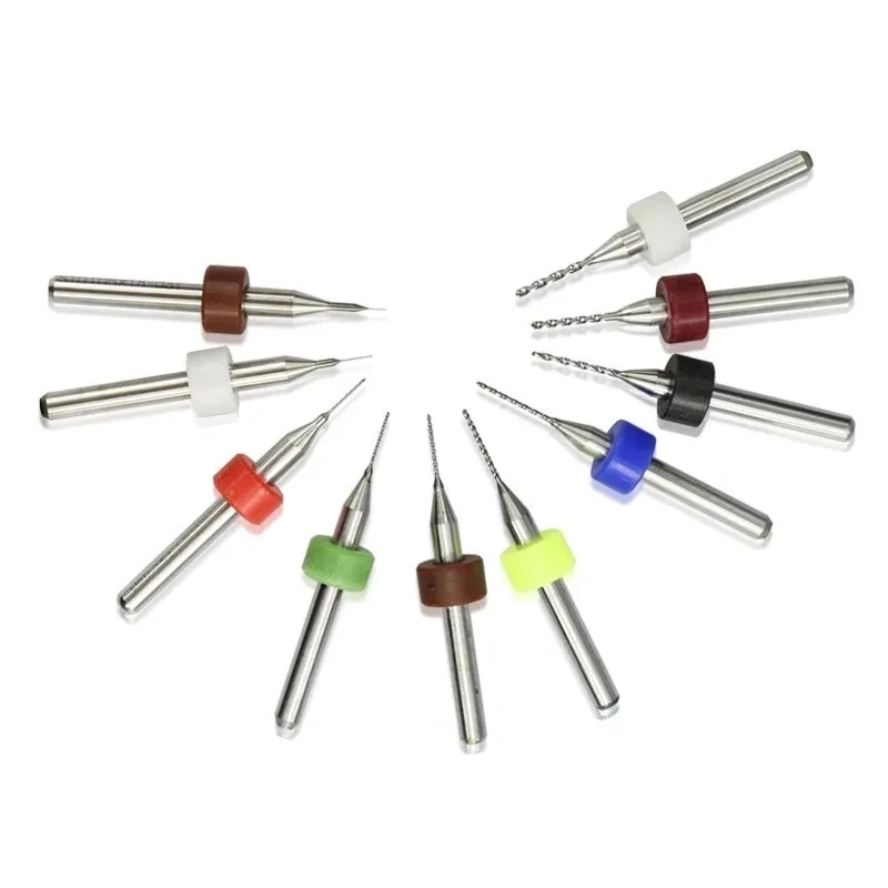 10pcs/Set  PCB Drill  Bits Mini CNC Drilling Bit Set Tungsten Steel Carbide Print Circuit Board Drill Bit For PCB Board