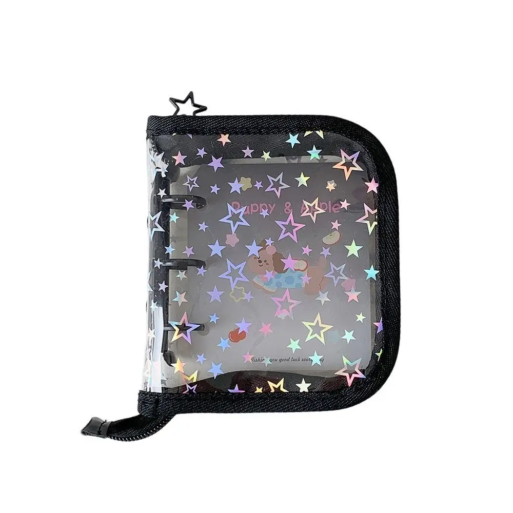 1pc INS PVC A8 Card Binder Star Glitter Print Loose-leaf Kpop Photocard Holder Card Storage Book Photo Card Storage