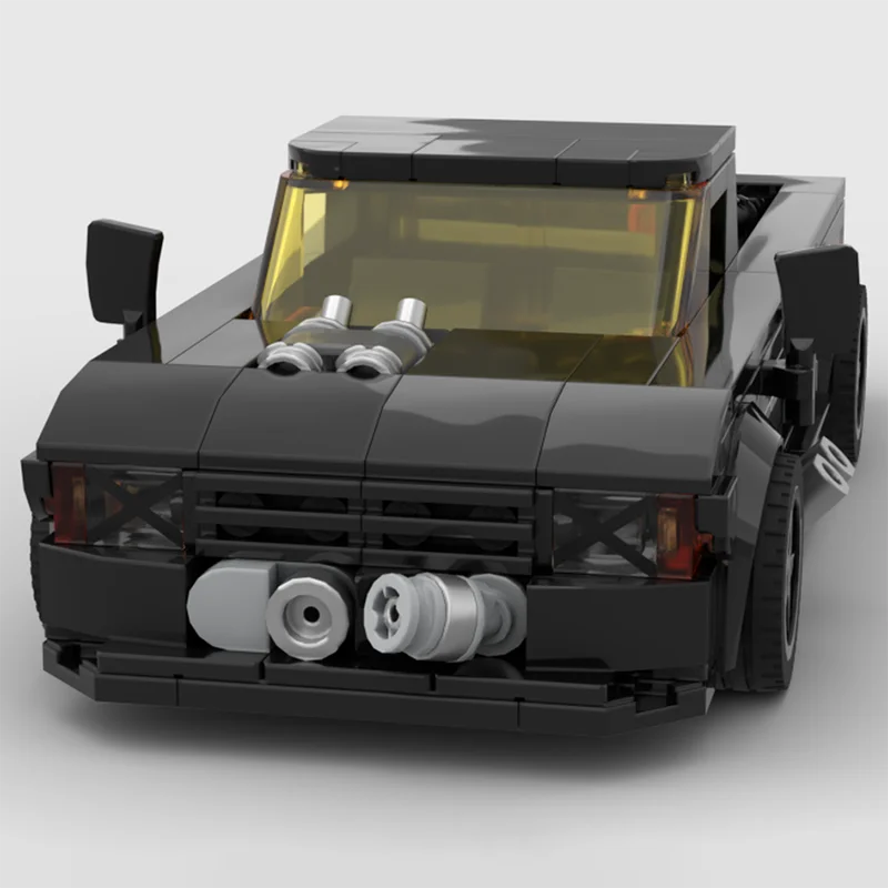 MOC S10 dérive camion ville voiture vitesse Champion classique voiture blocs de construction garçon bricolage course modèle enfants jouet cadeau bloc technique