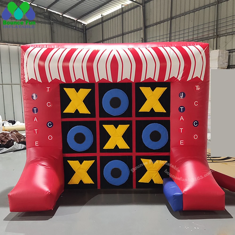 Gigante 2 em 1 carnaval inflável tic tac toe e conectar 4 gigante duplo divertido jogo esportivo inflável para festa evento publicidade