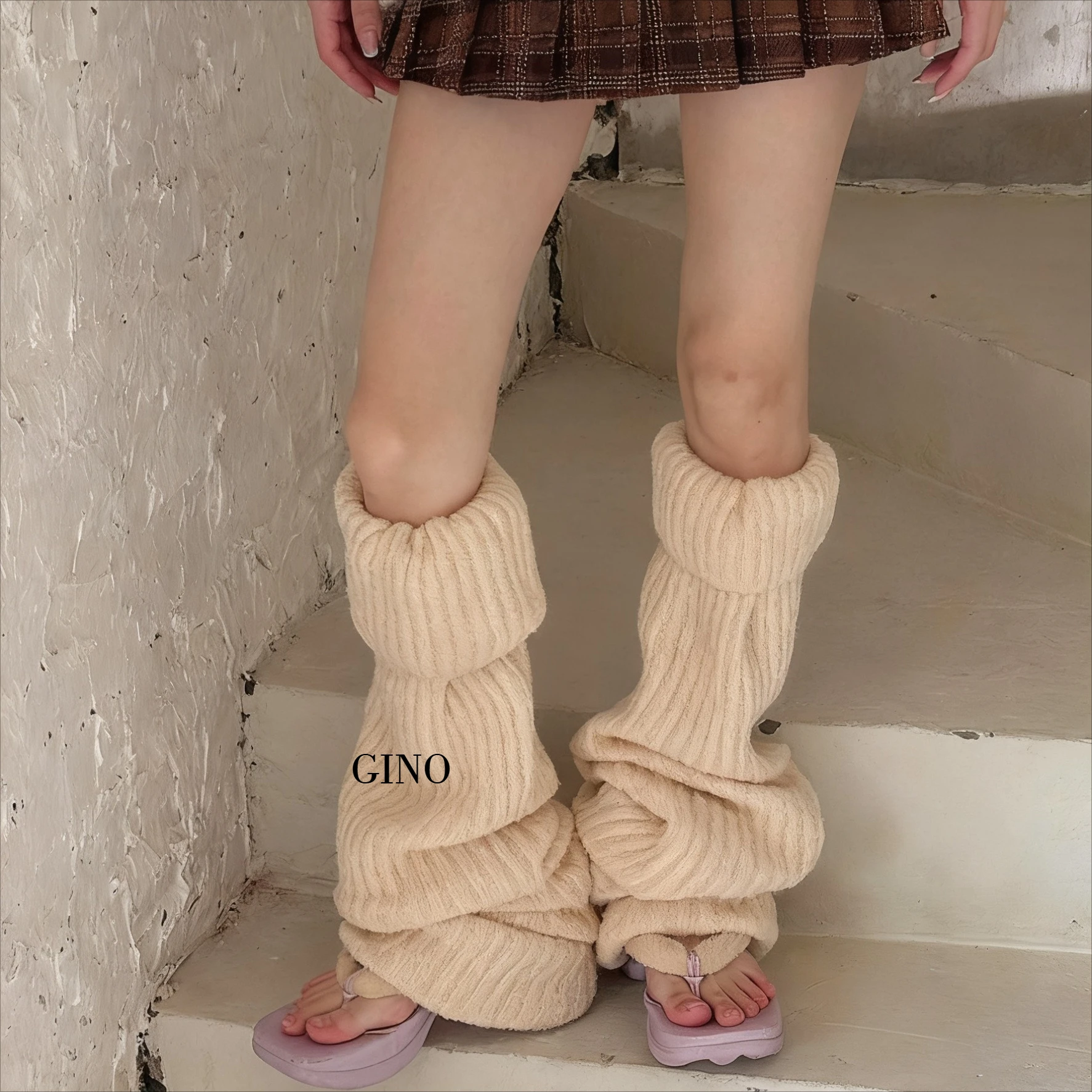 

Winter Spicy Girl Jk Korean Sweet Warm Stacked Calf Covers Korean Teenage Girls Plush Sock Covers Shopping Accessory Leg Covers