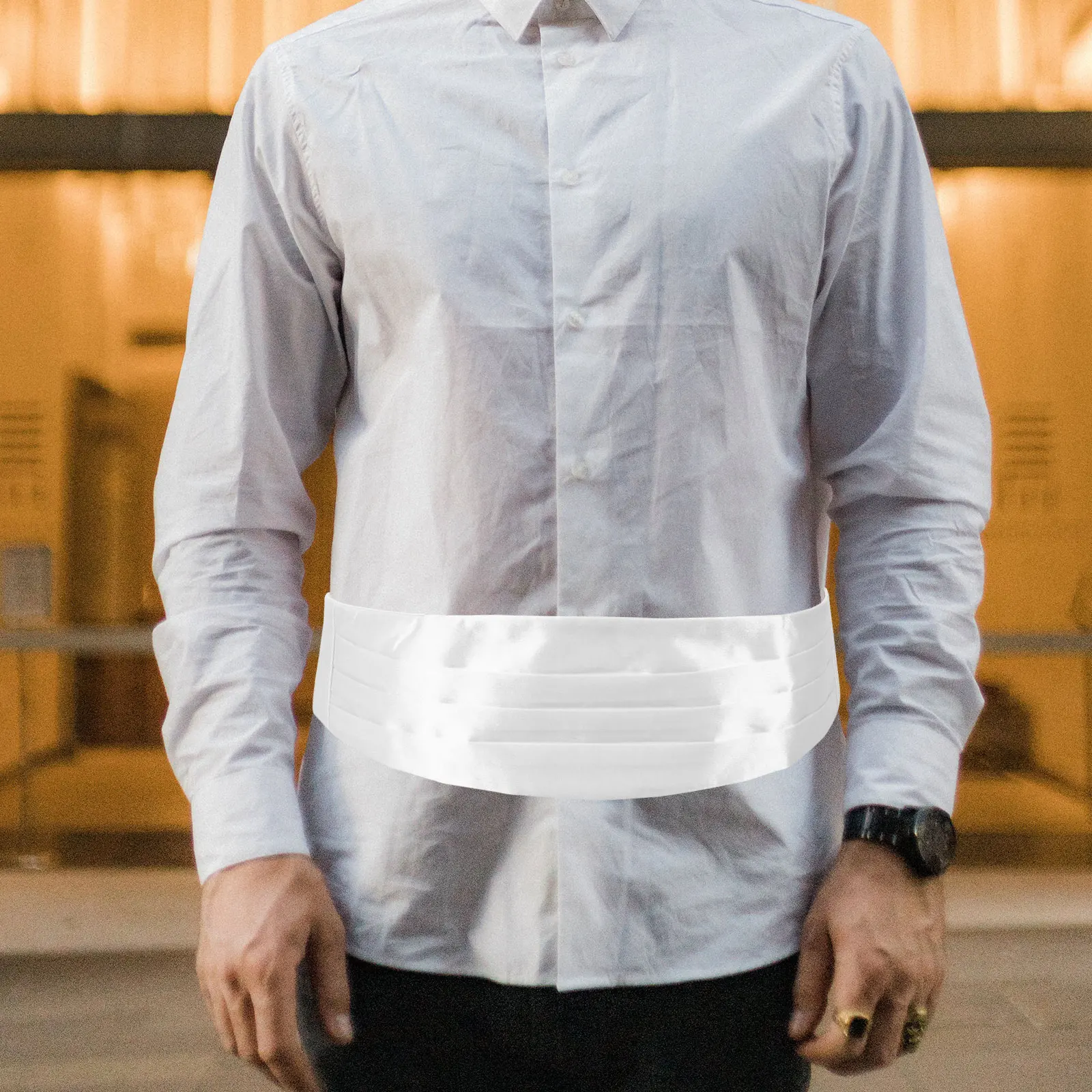 بدلة Cummerbund الخصر الفرقة الرجال لينة مريحة قابل للتعديل الخصر دعم الحدث الرسمي ملحق Cummerbund الرجال