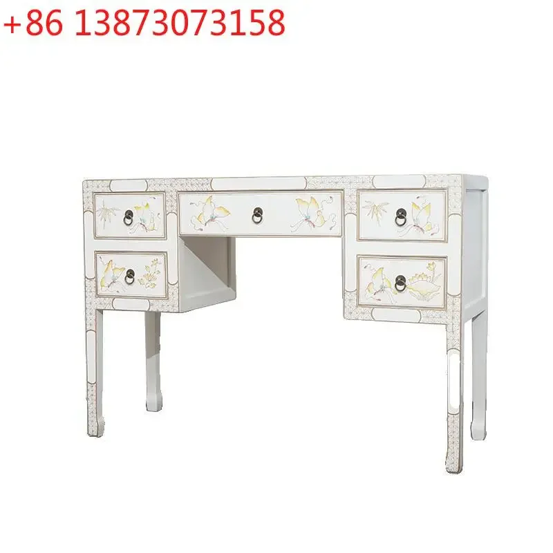 Chinese-style painted dresser storage cabinet integrated bedroom modern simple makeup table table American retro storage table