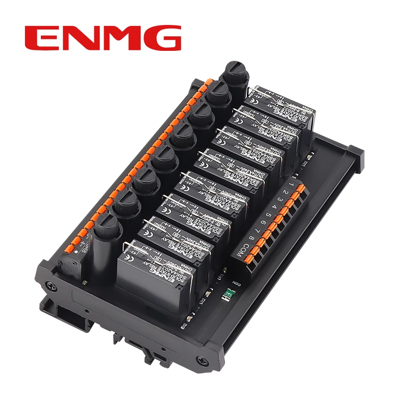 ENMG Solid State Relay Module RT-SSK Non-Contact DC PLC AC to DC Amplifier Board 5-24V Fuse Protection Spring Terminal With Fuse