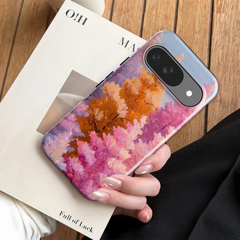 Fcicicase Matte Acrylic Phone Case For Google Pixel 10 9 Pro XL 8 9 10 Pro 7A 8A 10A Tree Pattern Anti-knock Protective Capa - view 6