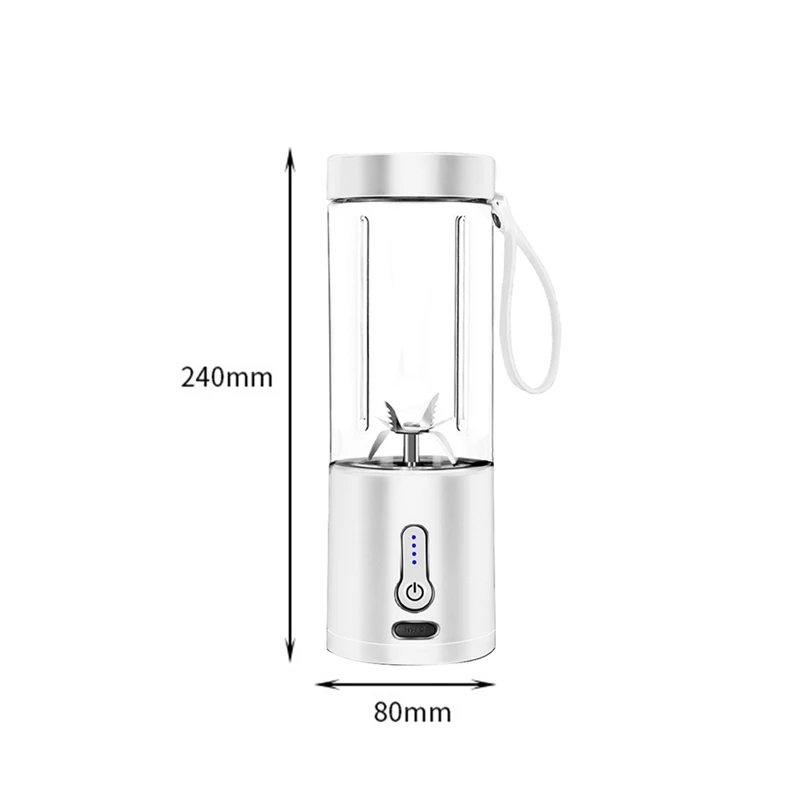 Portable Blender With USB-C Rechargeable, 6 Blades Portable Blender, Cordless & Lightweight Small Personal Blender