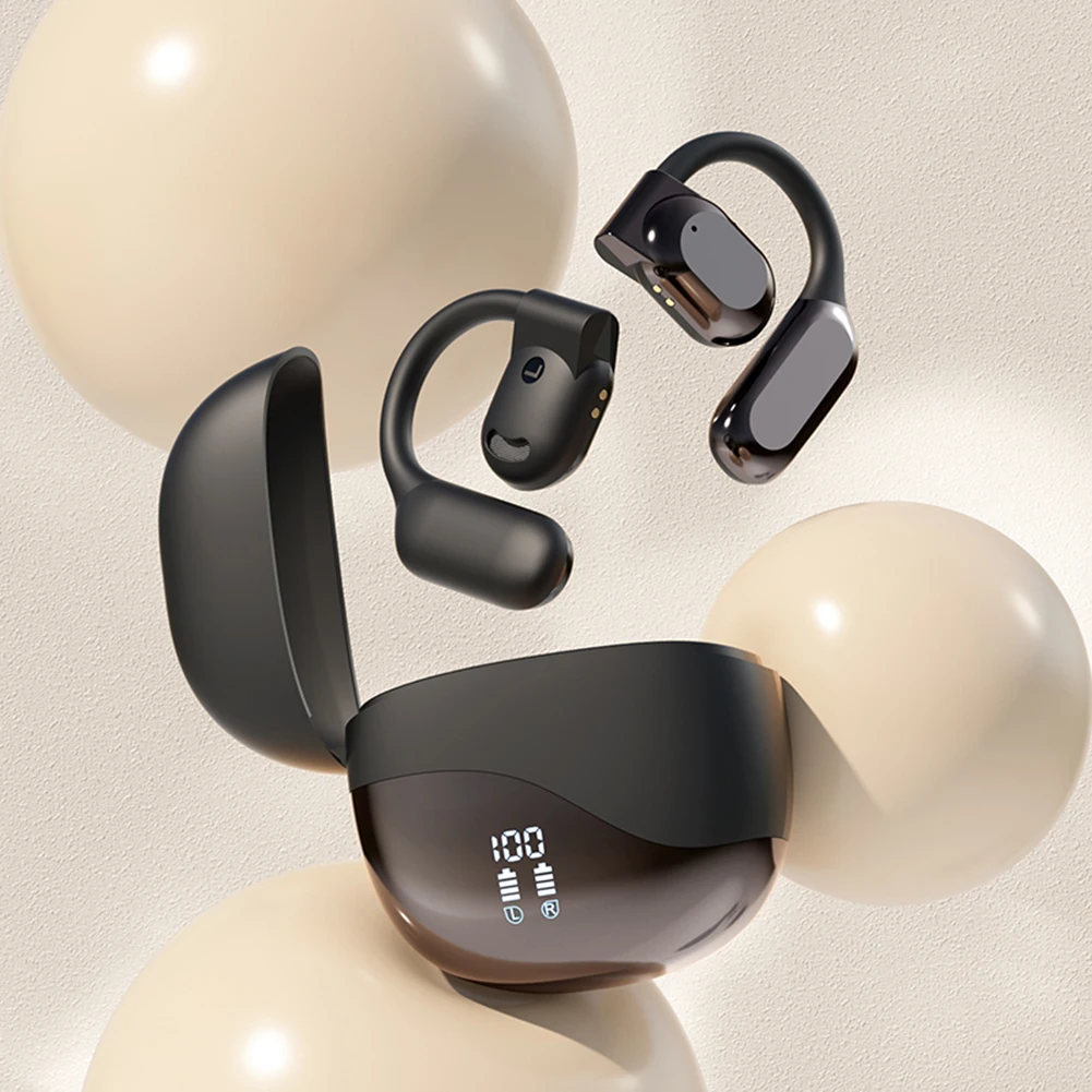 Intelligent Translator Earbuds Bluetooth-Compatible 5.4 Noise Cancelling Two-Way Voice Translator Ear Hook Translation Earphones