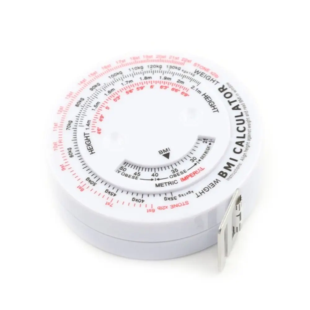 Automatic Telescopic BMI Tape Measure Sewing Accessories Soft Body Measuring Tape Round Physical Health Management