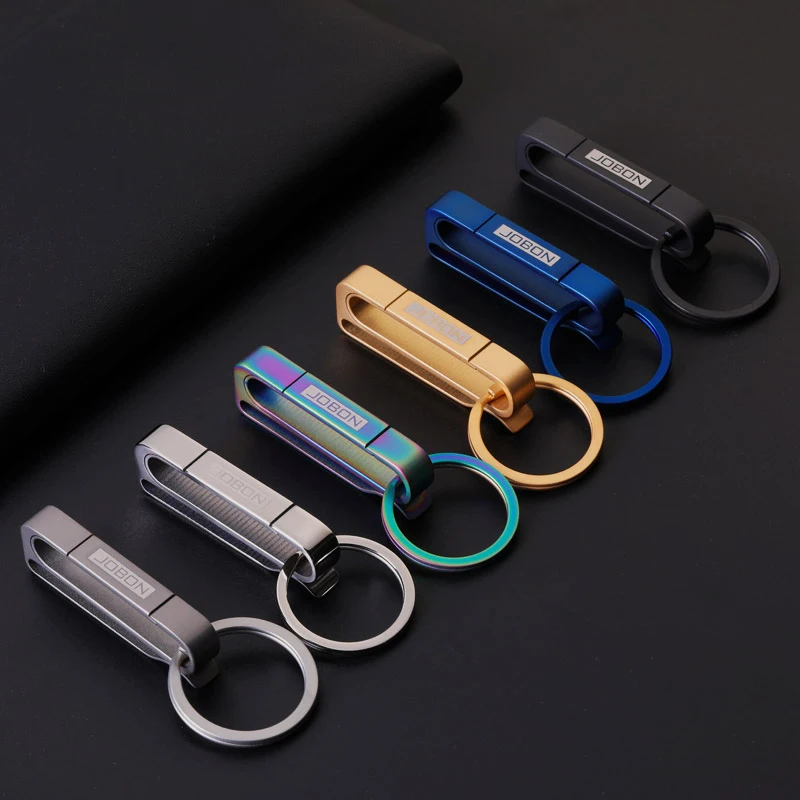 Titanium Colorful Keychain Car Belt Clip Key Chain Waist Hanging Buckle Carbine Lightweight EDC Key Holder for Father's Day Gift