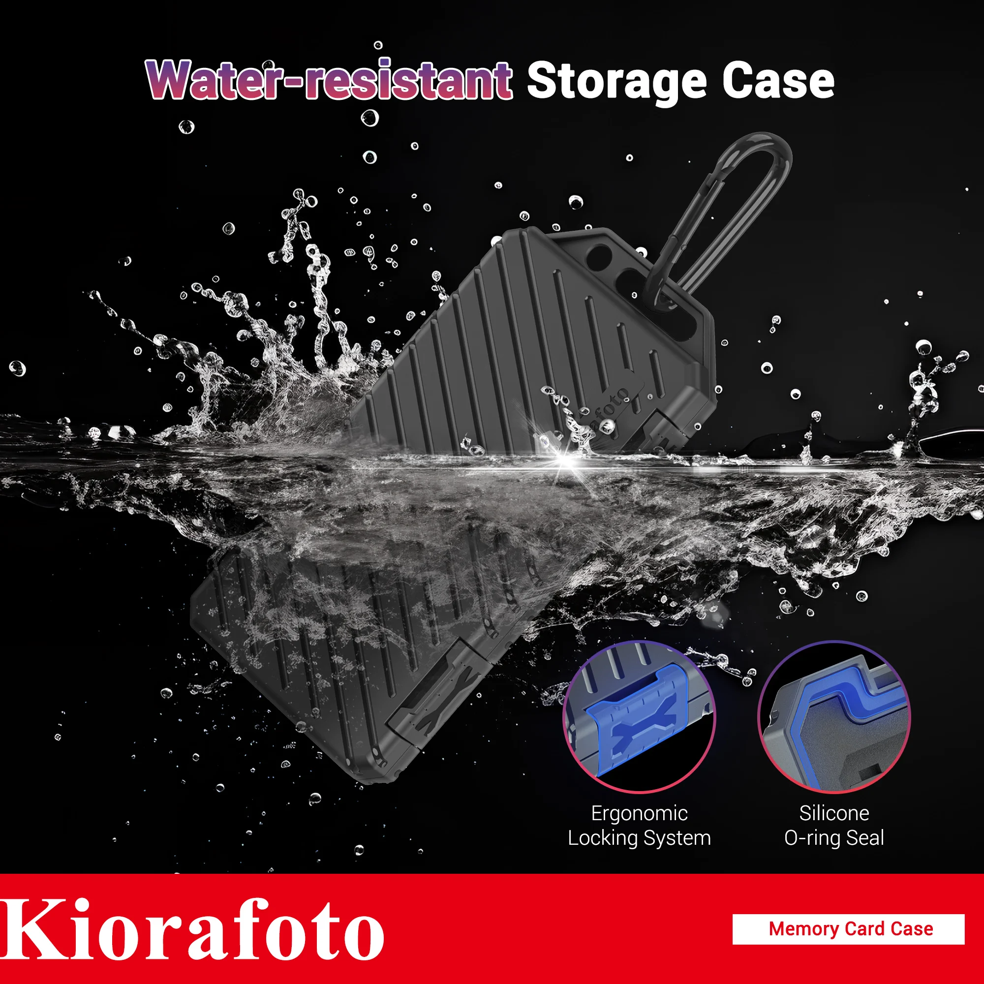90 Slots Weaterproof Memory Card Holder Box for 36 SD Cards and 74 Micro SD Cards With 3 Removable Small Memory Card Holders