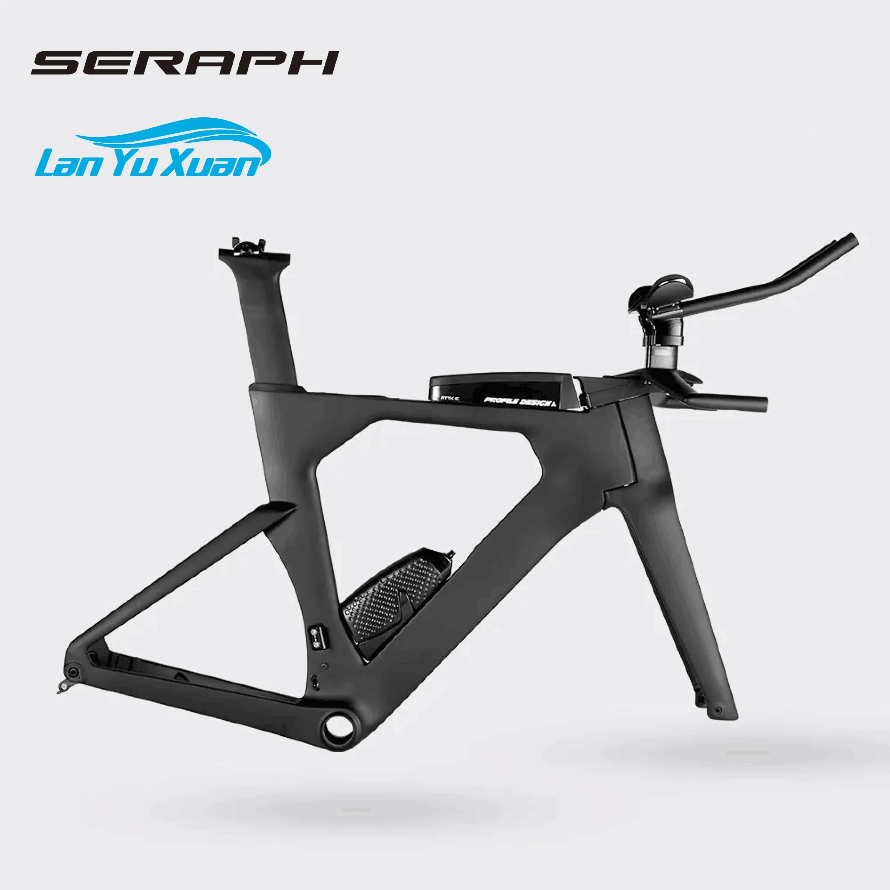 Carbon frame triathlon Time bike Carbon trial time Flat Mount disc brake Bicycle part BB386 700*28c black matte TT912