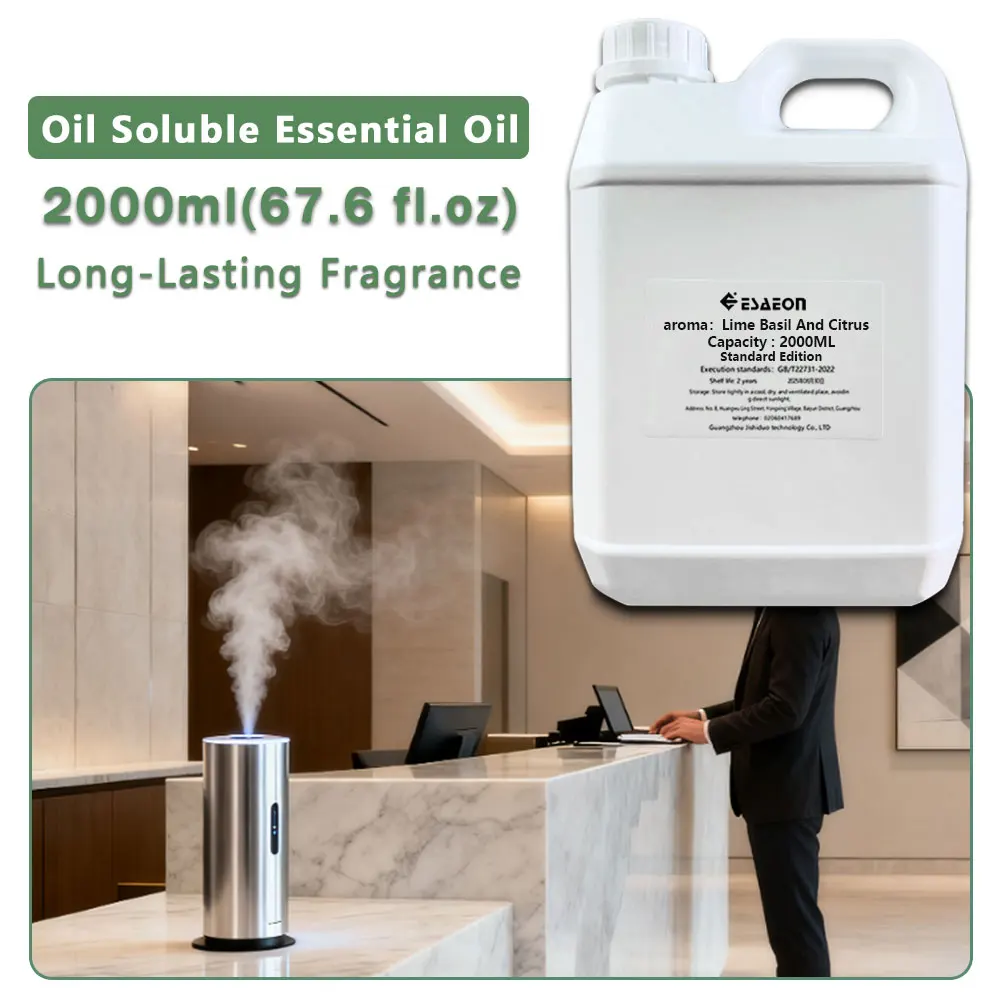 ESAEON Essential Oils - For Waterless Aromatherapy Diffuser, Hotel Aroma Machine Oil, Lime Basil And Citrus - 2000ml(67.6 fl.oz)