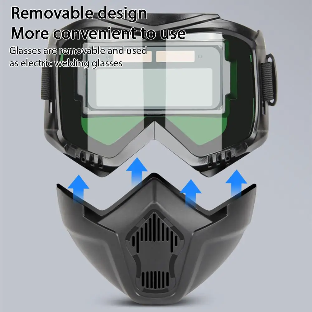 Detachable Welder Mask Head mounted Fully Automatic Dimming Welding Helmet Adjustable Band Split Type Breathable Mask