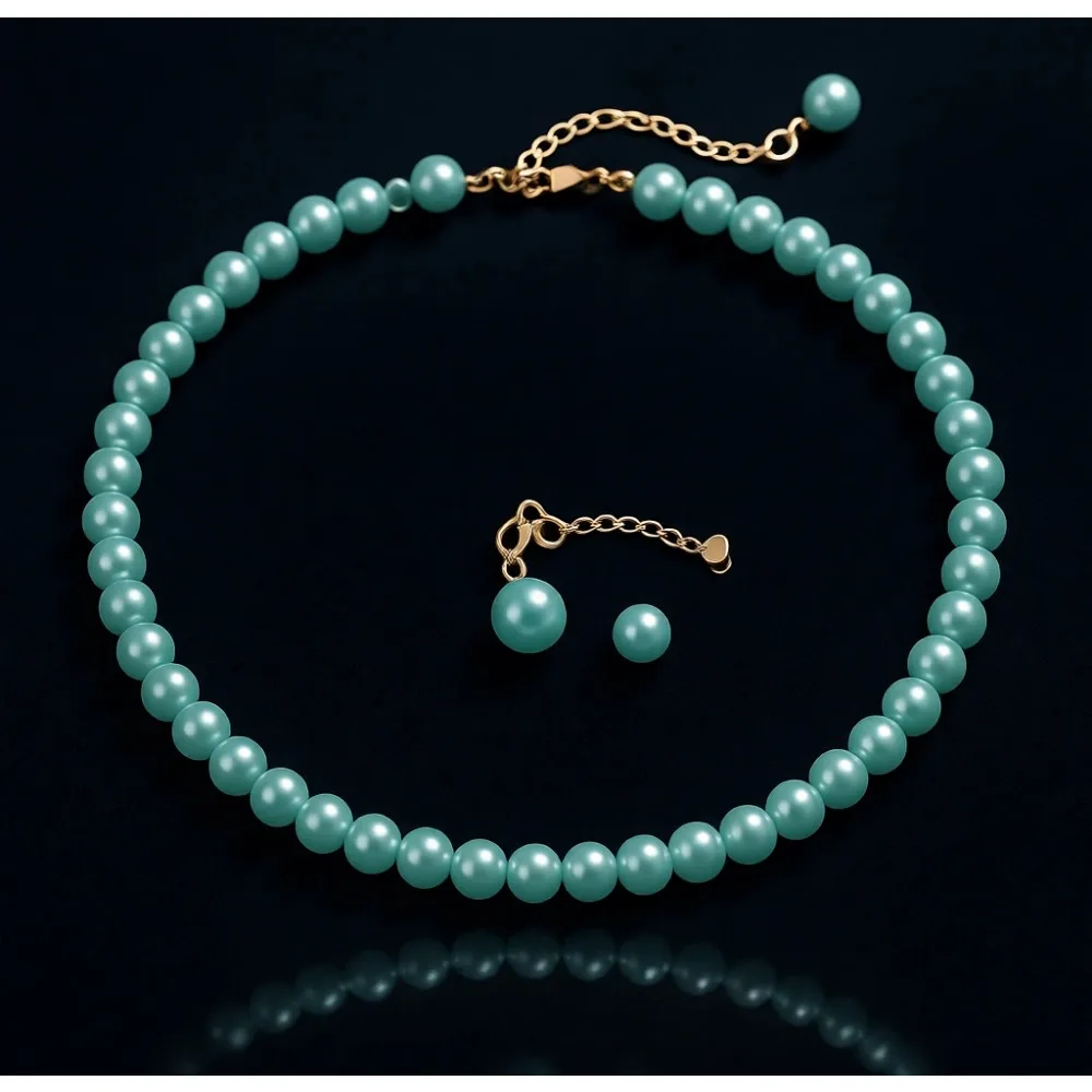 

Ожерелья из искусственного жемчуга для женщин, 8 мм, 6 мм, бусы-чокеры, бижутерия из искусственного жемчуга, 12 цветов