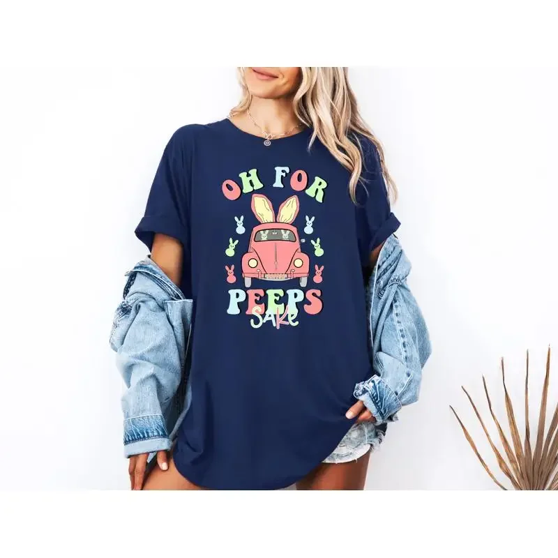Oh For Peeps Sake T Shirt Chillin With My Hip Hop Easter Bunny Cute